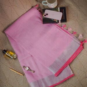 Soft Blossom Pure Linen Saree