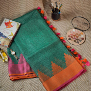Moss & Marigold Pure Linen Saree