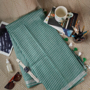 Pine & Pearl Pure Linen Saree