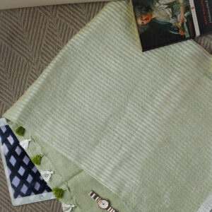 Sage Meadow Pure Linen Saree