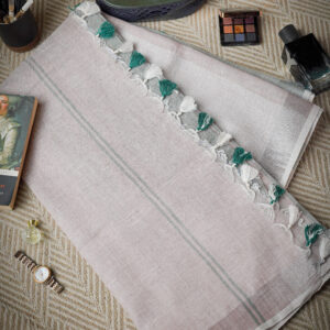 Rose & Sage Pure Linen Saree