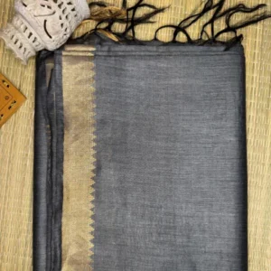 Moonlit Ash Pure Silk Saree