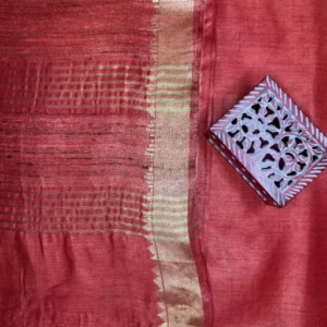 Crimson Earth Pure Silk Saree
