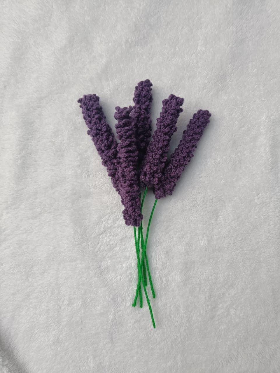 Handmade Crochet Lavender Flowers - Image 4