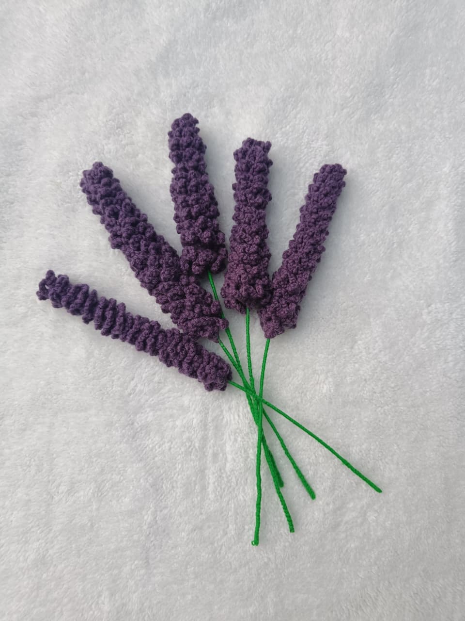 Handmade Crochet Lavender Flowers - Image 3