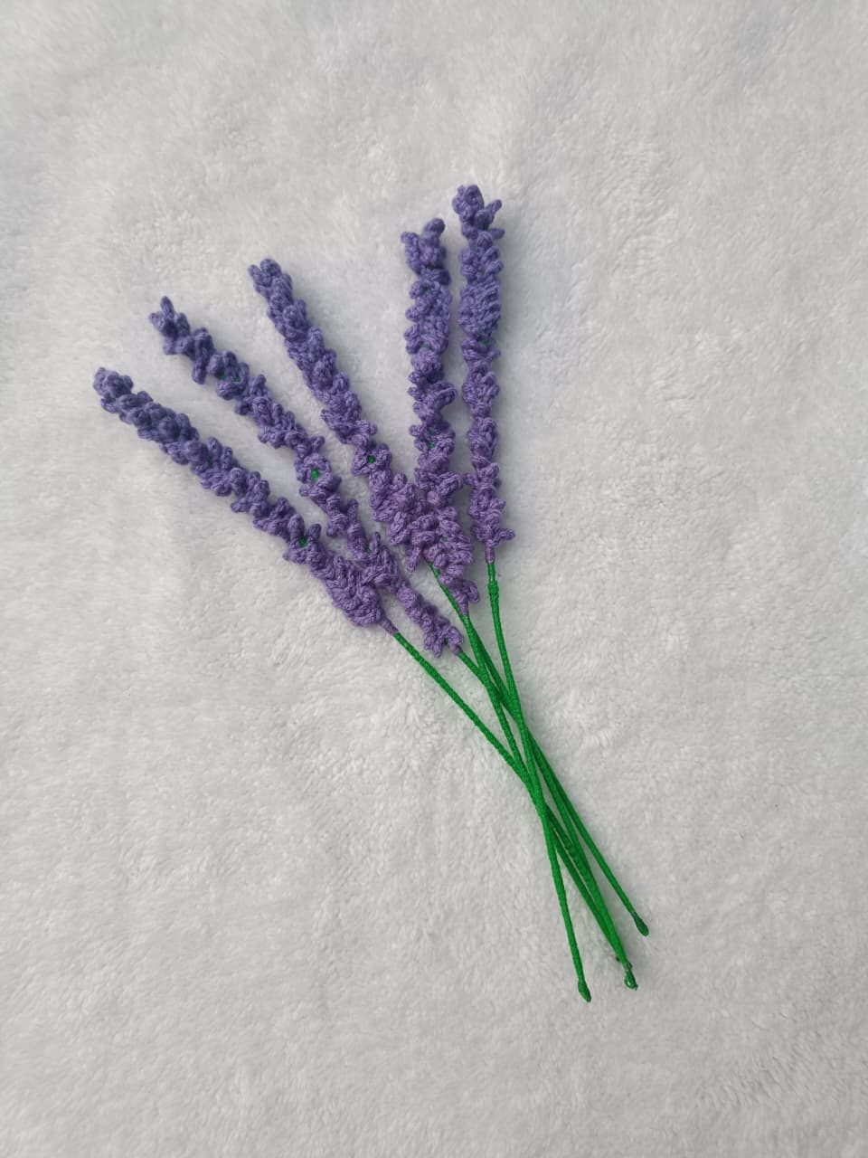 Handmade Crochet Baby Lavender Flower - Image 4